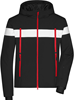 James & Nicholson JN1174 Men´s Wintersport Jacket - /Black/White/Light-Red - XL afbeelding