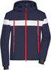 James & Nicholson JN1174 Men´s Wintersport Jacket - /Navy/White/Light-Red - M afbeelding
