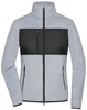James & Nicholson JN1311 Ladies´ Fleece Jacket - /Light-Melange/Black - XS afbeelding