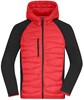 James & Nicholson JN1330 Men´s Hybrid Jacket - /Red/Black - XXL afbeelding