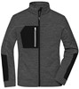 James & Nicholson JN1817 Ladies´ Structure Fleece Jacket - /Black-Melange/Black/Silver-(Solid) - 4XL afbeelding