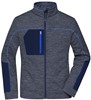 James & Nicholson JN1817 Ladies´ Structure Fleece Jacket - /Navy-Melange/Navy/Royal - L afbeelding