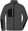 James & Nicholson JN1818 Men´s Structure Fleece Jacket - /Black-Melange/Black/Silver-(Solid) - 3XL afbeelding