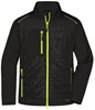 James & Nicholson JN1820 Men´s Hybrid Jacket - /Black/Neon-Yellow - M afbeelding