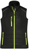 James & Nicholson JN1821 Ladies´ Hybrid Vest - /Black/Neon-Yellow - S afbeelding