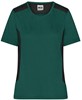 James & Nicholson JN1823 Ladies´ Workwear T-Shirt -STRONG- - /Dark-Green/Black - S afbeelding