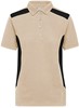 James & Nicholson JN1825 Ladies´ Workwear Polo -STRONG- - /Stone/Black - XXL afbeelding