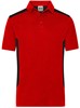James & Nicholson JN1826 Men´s Workwear Polo -STRONG- - /Red/Black - XXL afbeelding