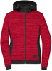 James & Nicholson JN1843 Ladies´ Padded Hybrid Jacket - /Red-Melange/Black - M afbeelding