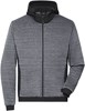 James & Nicholson JN1844 Men´s Padded Hybrid Jacket - /Carbon-Melange/Black - 5XL afbeelding