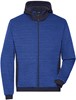 James & Nicholson JN1844 Men´s Padded Hybrid Jacket - /Royal-Melange/Navy - XL afbeelding