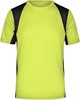 James & Nicholson JN306 Men´s Running-T - Fluo-Yellow/Black - M afbeelding