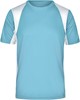 James & Nicholson JN306 Men´s Running-T - Ocean/White - XL afbeelding