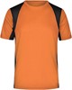 James & Nicholson JN306 Men´s Running-T - Orange/Black - 3XL afbeelding