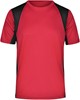 James & Nicholson JN306 Men´s Running-T - Red/Black - XL afbeelding