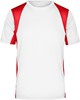 James & Nicholson JN306 Men´s Running-T - White/Red - S afbeelding