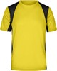James & Nicholson JN306 Men´s Running-T - Yellow/Black - L afbeelding