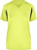 James & Nicholson JN316 Ladies´ Running-T - Fluo-Yellow/Black - M afbeelding
