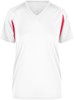 James & Nicholson JN316 Ladies´ Running-T - White/Red - XS afbeelding