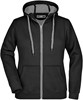 James & Nicholson JN354 Ladies´ Doubleface Jacket - Black/Carbon - XL afbeelding
