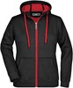 James & Nicholson JN354 Ladies´ Doubleface Jacket - Black/Red - XXL afbeelding