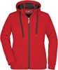 James & Nicholson JN354 Ladies´ Doubleface Jacket - Red/Carbon - L afbeelding