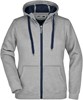 James & Nicholson JN354 Ladies´ Doubleface Jacket - Sports-Grey-(Heather)/Navy - XXL afbeelding