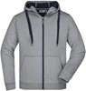 James & Nicholson JN355 Men´s Doubleface Jacket - Sports-Grey-(Heather)/Navy - L afbeelding