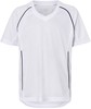 James & Nicholson JN386K Junior Team Shirt - /White/Black - XS (98/104) afbeelding