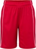 James & Nicholson JN387K Junior Basic Team Shorts - /Red/White - XXL (158/164) afbeelding