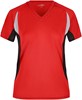 James & Nicholson JN390 Ladies´ Running-T - Red/Black - L afbeelding