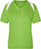 James & Nicholson JN396 Ladies´ Running-T - Lime-Green/White - S afbeelding