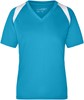 James & Nicholson JN396 Ladies´ Running-T - Turquoise/White - S afbeelding