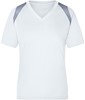 James & Nicholson JN396 Ladies´ Running-T - White/Silver-(Solid) - L afbeelding