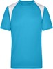 James & Nicholson JN397 Men´s Running-T - Turquoise/White - 3XL afbeelding