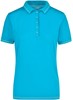 James & Nicholson JN568 Ladies´ Elastic Polo - Aqua/White - M afbeelding