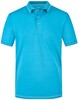 James & Nicholson JN569 Men´s Elastic Polo - Aqua/White - XL afbeelding