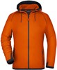 James & Nicholson JN570 Ladies´ Hooded Fleece - Dark-Orange/Carbon - S afbeelding