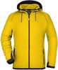 James & Nicholson JN570 Ladies´ Hooded Fleece - Yellow/Carbon - M afbeelding