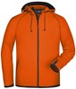 James & Nicholson JN571 Men´s Hooded Fleece - Dark-Orange/Carbon - S afbeelding