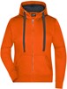 James & Nicholson JN594 Ladies´ Hooded Jacket - Dark-Orange/Carbon - M afbeelding