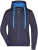 James & Nicholson JN594 Ladies´ Hooded Jacket - Navy/Cobalt - L afbeelding