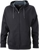 James & Nicholson JN595 Men´s Hooded Jacket - Black/Carbon - XL afbeelding