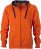 James & Nicholson JN595 Men´s Hooded Jacket - Dark-Orange/Carbon - M afbeelding