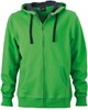 James & Nicholson JN595 Men´s Hooded Jacket - Green/Carbon - XXL afbeelding
