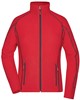James & Nicholson JN596 Ladies´ Structure Fleece Jacket - Red/Carbon - XL afbeelding