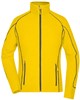 James & Nicholson JN596 Ladies´ Structure Fleece Jacket - Yellow/Carbon - XXL afbeelding
