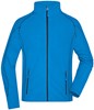 James & Nicholson JN597 Men´s Structure Fleece Jacket - Aqua/Navy - XL afbeelding