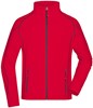 James & Nicholson JN597 Men´s Structure Fleece Jacket - Red/Carbon - S afbeelding