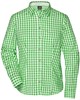 James & Nicholson JN637 Ladies´ Traditional Shirt - Green/White - XXL afbeelding